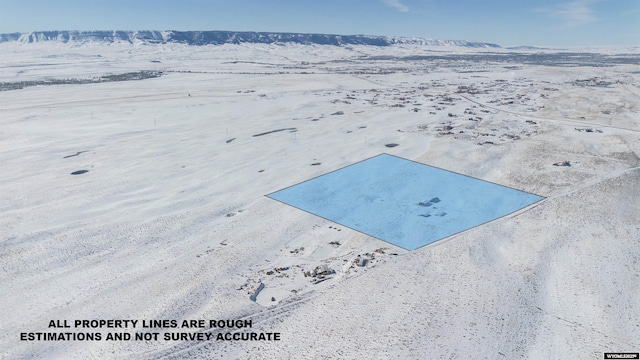 aerial view featuring a mountain view