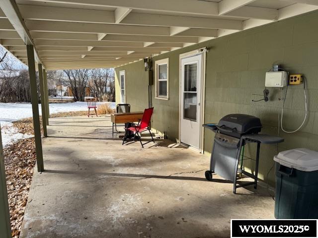 view of patio / terrace with a grill