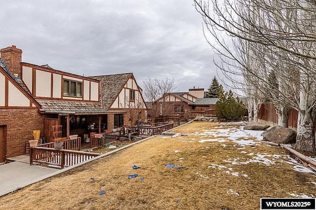 view of yard featuring a patio and a fenced backyard