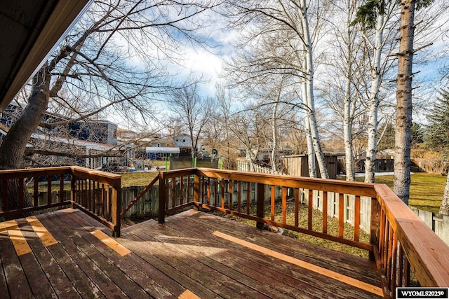 view of wooden terrace