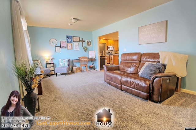 view of carpeted living room