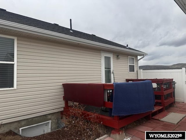 view of patio / terrace with fence