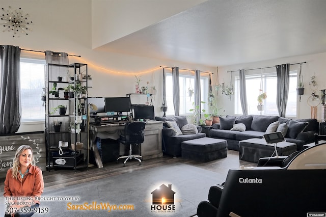 1244 Riverbend Dr, Douglas, WY 82633 - living area with wood finished floors