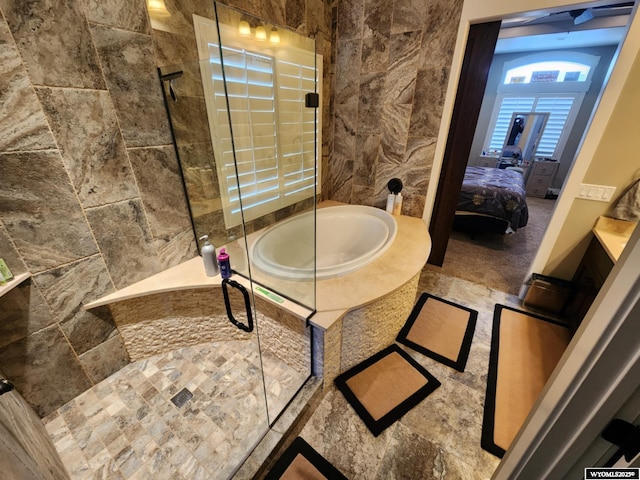 303 Tamarack Dr, Rock Springs, WY 82901 - ensuite bathroom with a shower stall, ensuite bath, and a bathtub