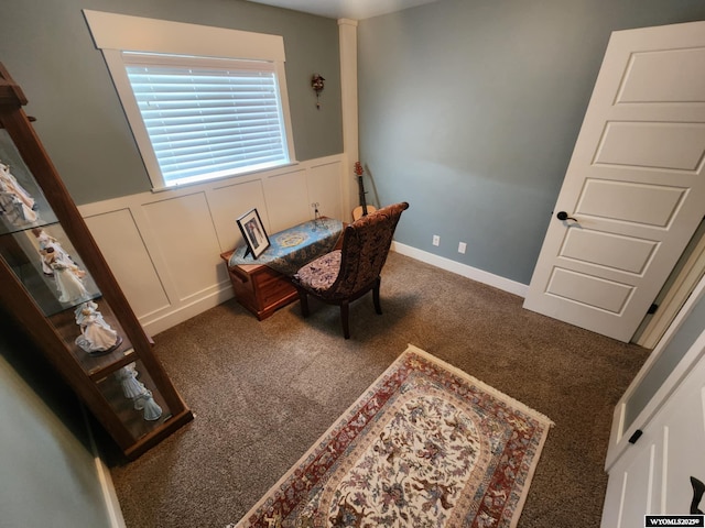 303 Tamarack Dr, Rock Springs, WY 82901 - office space featuring wainscoting, a decorative wall, carpet, and ornate columns