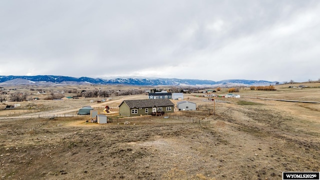 view of mountain feature featuring a rural view