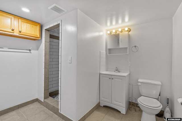 432 15th St, Evanston, WY 82930 - full bathroom with vanity, tile patterned floors, and a shower