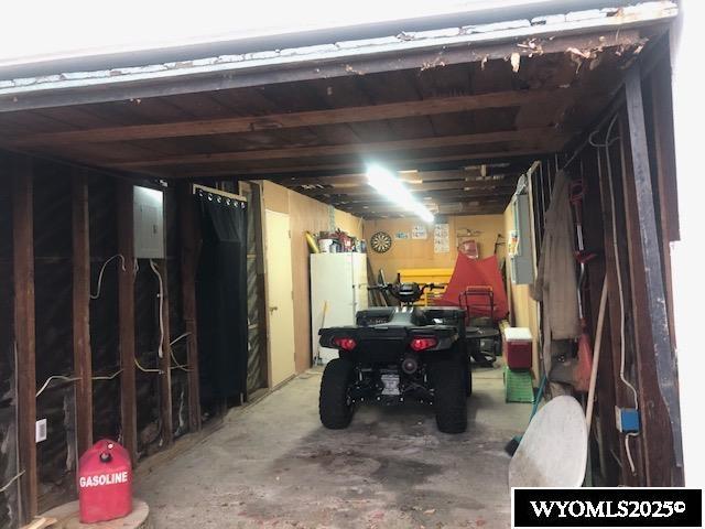 816 Center St, Rock Springs, WY 82901 - garage with freestanding refrigerator