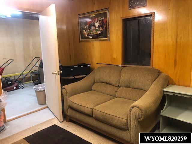 816 Center St, Rock Springs, WY 82901 - living area featuring wood walls