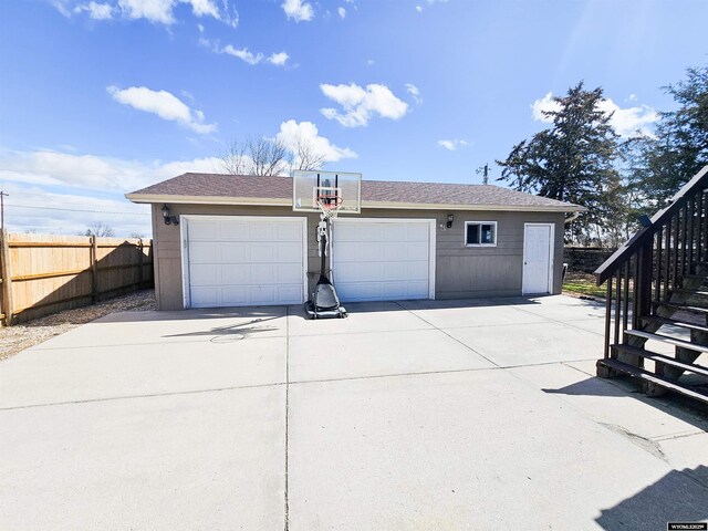 3617 Bighorn St, Torrington, WY 82240 - detached garage with fence