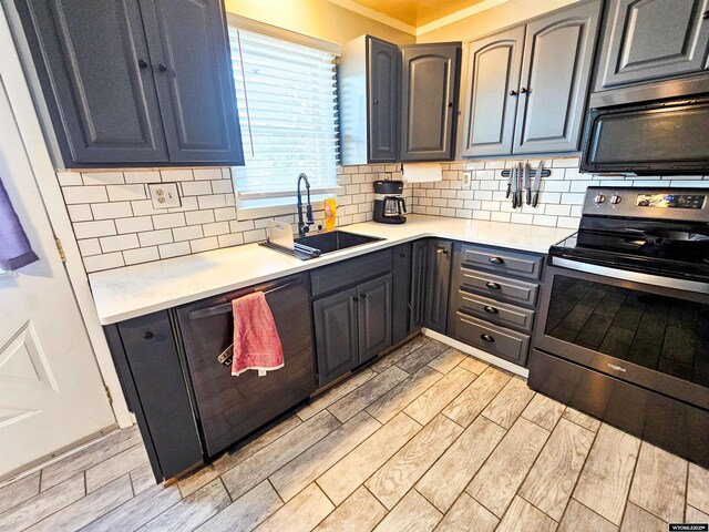 3617 Bighorn St, Torrington, WY 82240 - kitchen featuring stainless steel electric range oven, light countertops, dishwasher, and a sink