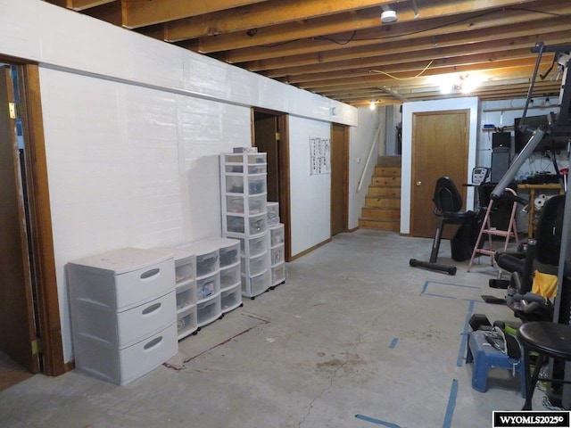 1001 Cheshire St, Casper, WY 82609 - unfinished below grade area with stairs