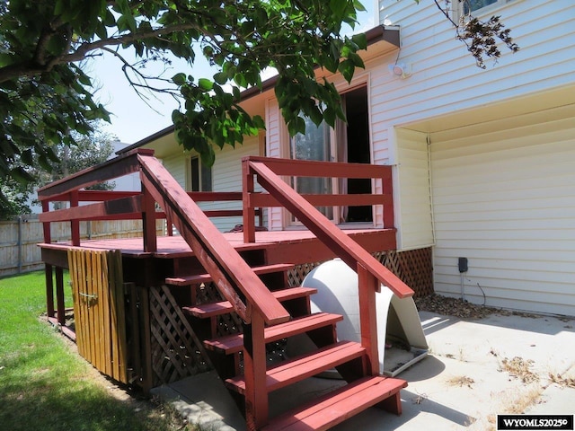 1001 Cheshire St, Casper, WY 82609 - exterior space with fence and stairway