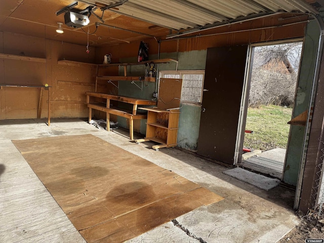 garage featuring a garage door opener