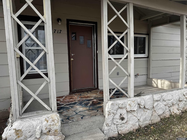 view of doorway to property