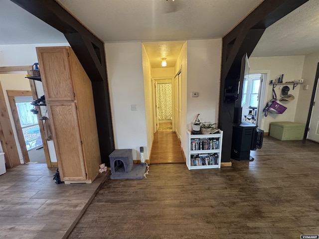 117 W Madison, Riverton, WY 82501 - hall with dark wood-style flooring and a wealth of natural light