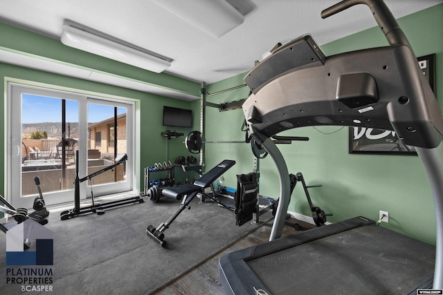 view of exercise room