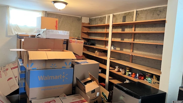 view of storage area
