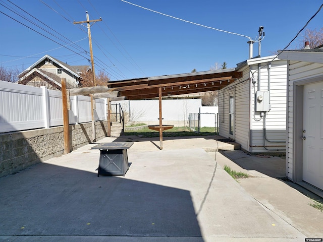view of patio / terrace featuring a fenced backyard