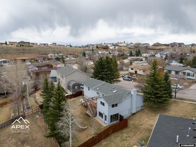 aerial view featuring a residential view