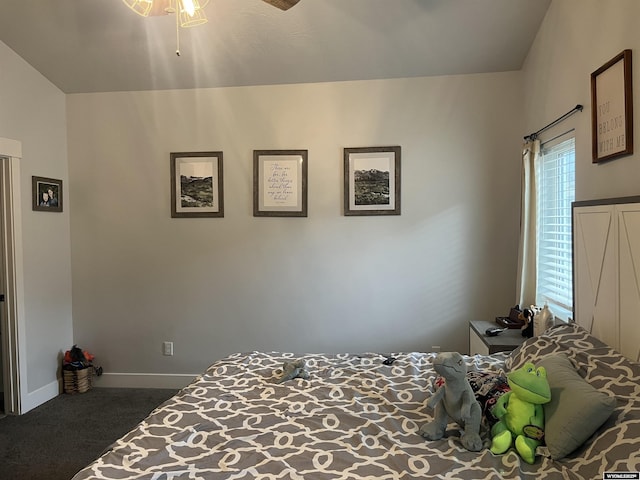 640 Lynn Ct, Green River, WY 82935 - carpeted bedroom featuring baseboards and ceiling fan