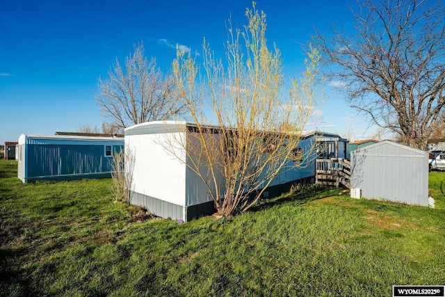 view of shed