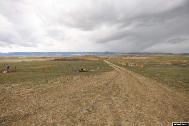 bird's eye view with a rural view