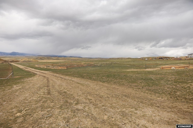 view of road featuring a rural view