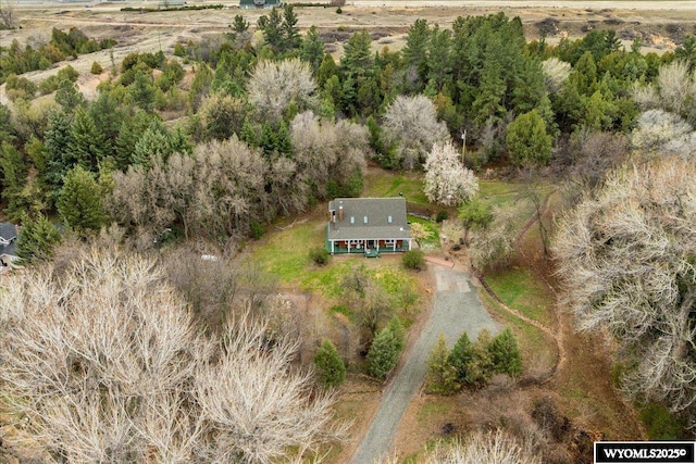 bird's eye view with a rural view
