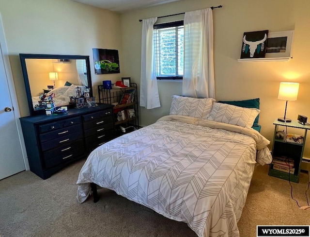 bedroom featuring carpet
