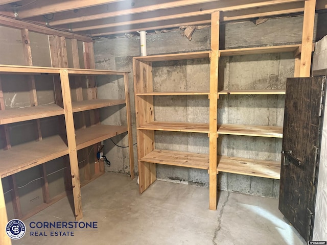 view of storage area