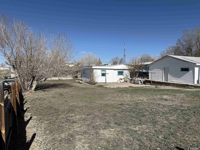 view of yard featuring a patio and a fenced backyard