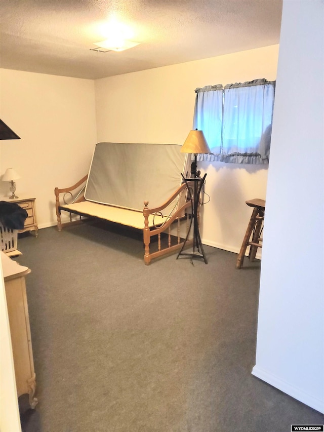 interior space with baseboards and carpet