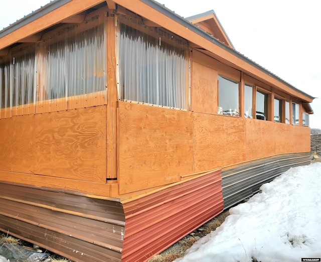 view of side of home featuring stucco siding