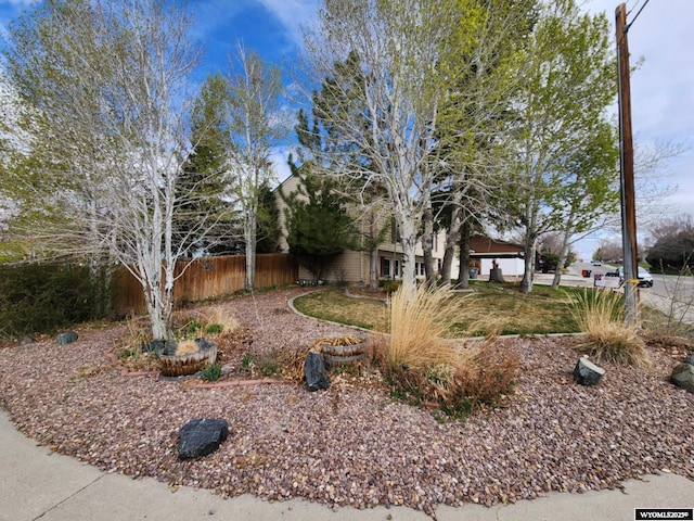 view of front of property with fence