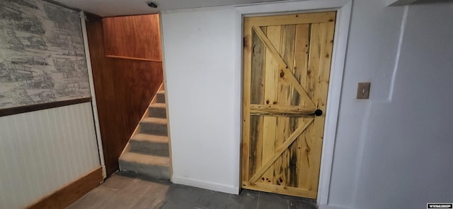 interior space featuring baseboards
