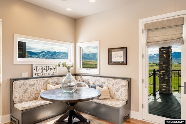 88 Turnberry Dr, Sheridan, WY 82801 - dining room featuring baseboards, recessed lighting, wood finished floors, and breakfast area