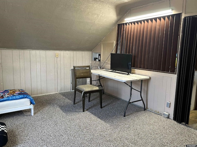 358 E 5th Ave, Torrington, WY 82240 - carpeted office space featuring wood walls and lofted ceiling