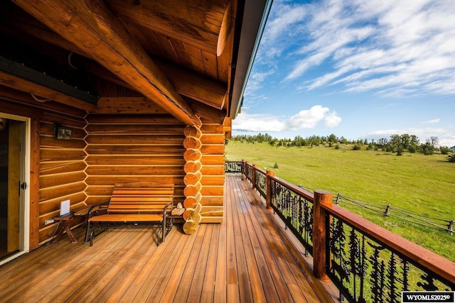 18 High Meadows Rd, Buffalo, WY 82834 - deck with a yard and a rural view