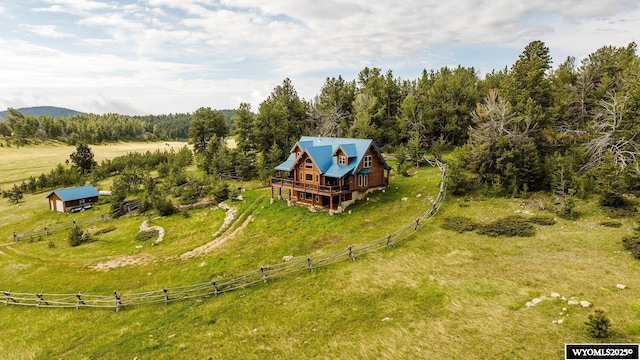 18 High Meadows Rd, Buffalo, WY 82834 - bird's eye view with a rural view