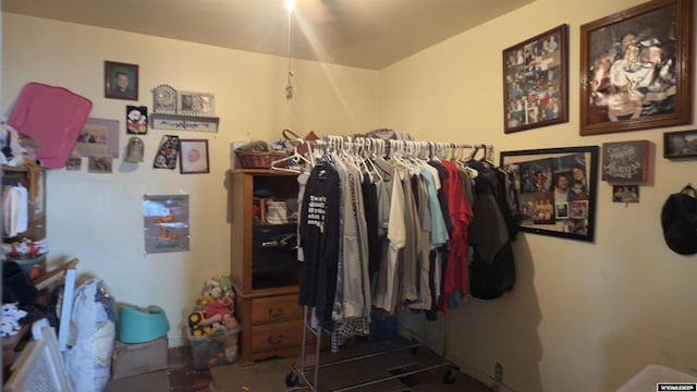 view of walk in closet