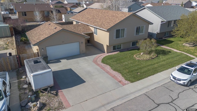 bird's eye view featuring a residential view