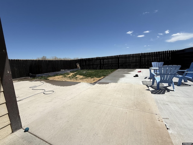view of patio / terrace featuring a fenced backyard