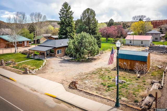 view of subject property