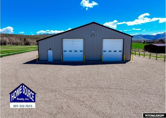 2238 Sinks Canyon Rd, Lander, WY 82520 - detached garage featuring a mountain view