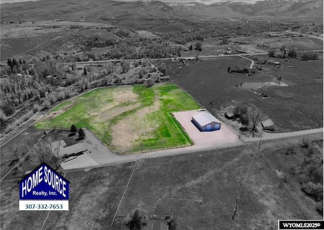 2238 Sinks Canyon Rd, Lander, WY 82520 - bird's eye view featuring a mountain view
