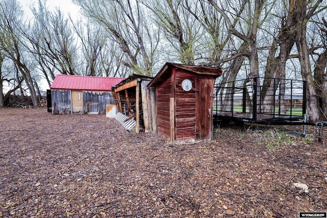 view of outbuilding with an outbuilding