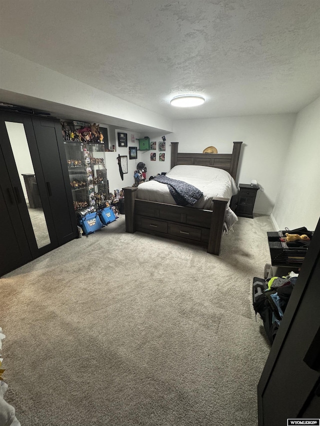 117 Sandstone Dr, Evanston, WY 82930 - bedroom with a textured ceiling and carpet flooring