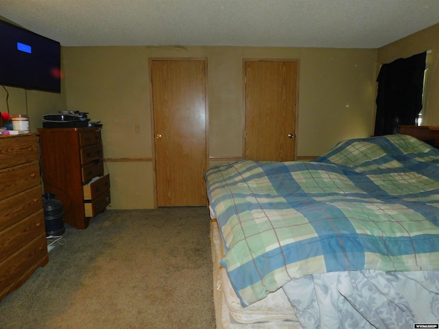 479 Hoskins Ln, Rock Springs, WY 82901 - bedroom with a textured ceiling and carpet floors