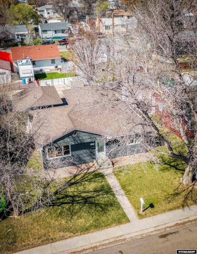 view from above of property